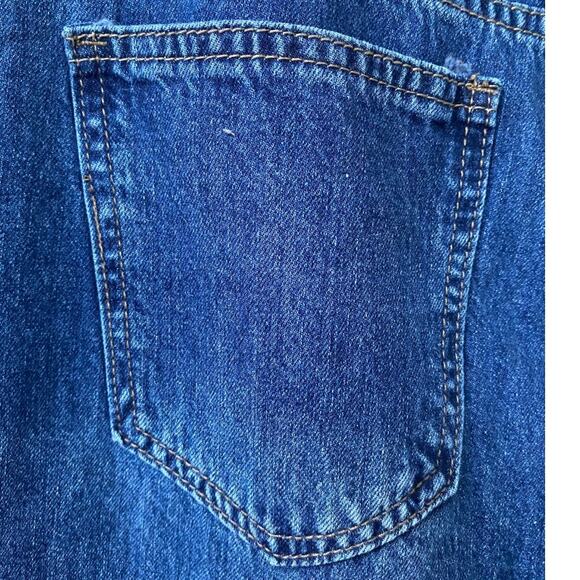 Uniq by Litz Women’s Button Fly Dark Wash Wide Leg Hi Waist Size L W30 Jeans - Picture 4 of 9